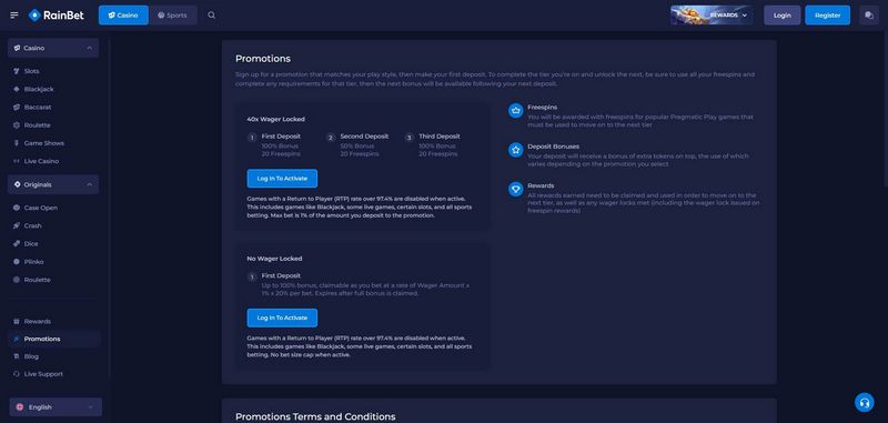 Thorough Rainbet Casino Site Report